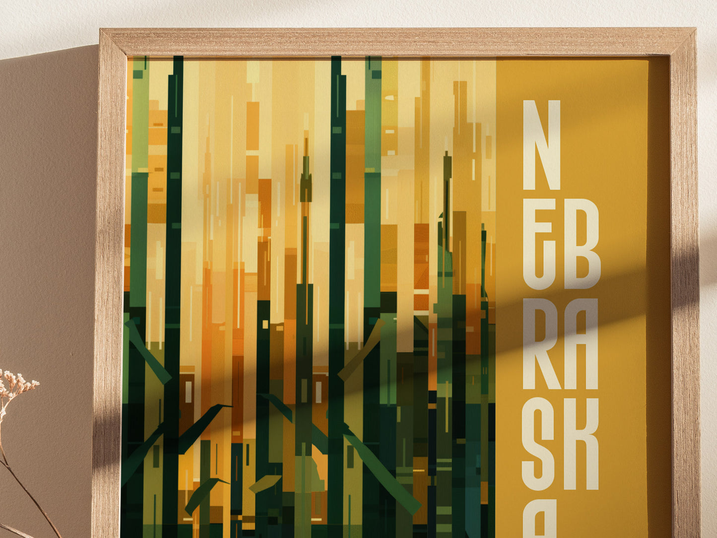 Nebraska Cornhusker State Poster | State Wall Art Print