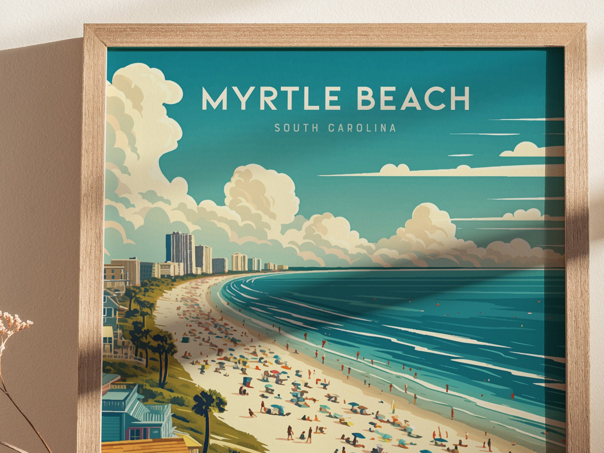 Myrtle Beach Poster | South Carolina Coastal Travel Wall Art