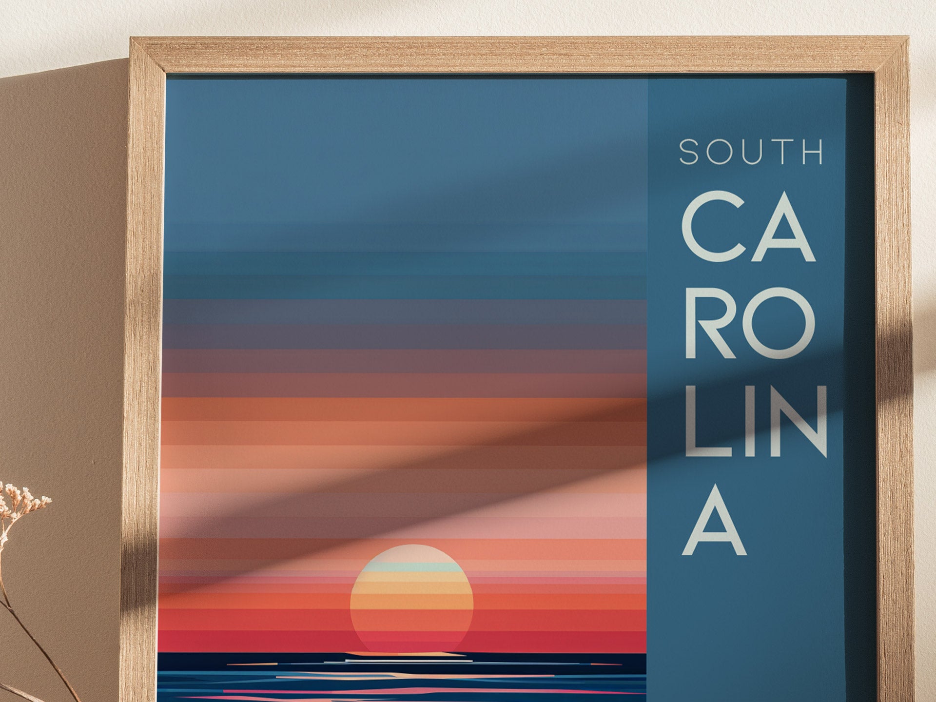 South Carolina Poster | Palmetto State Sunrise Art | Lowcountry Gift