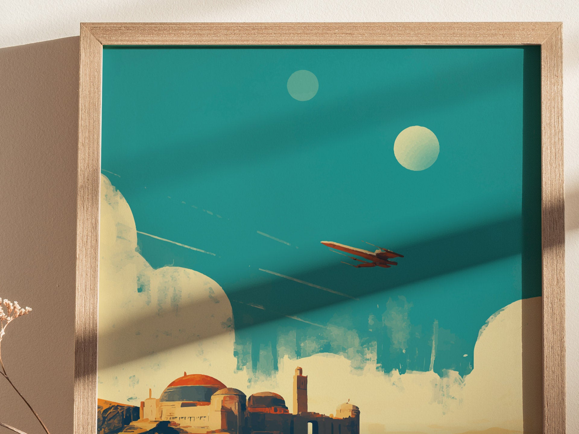Star Wars Tatooine Poster | Retro Sci-Fi Travel Wall Art Gift