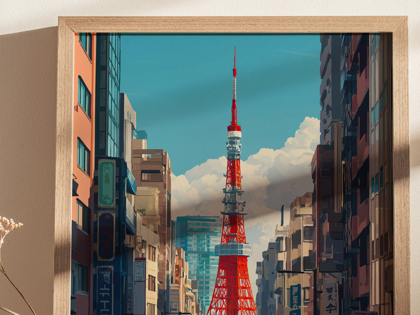 Tokyo Cityscape Poster | Bold Japan Skyline Wall Art Print