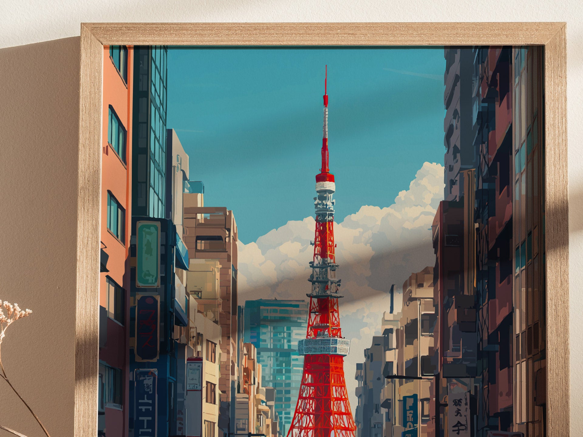 Tokyo Cityscape Poster | Bold Japan Skyline Wall Art Print