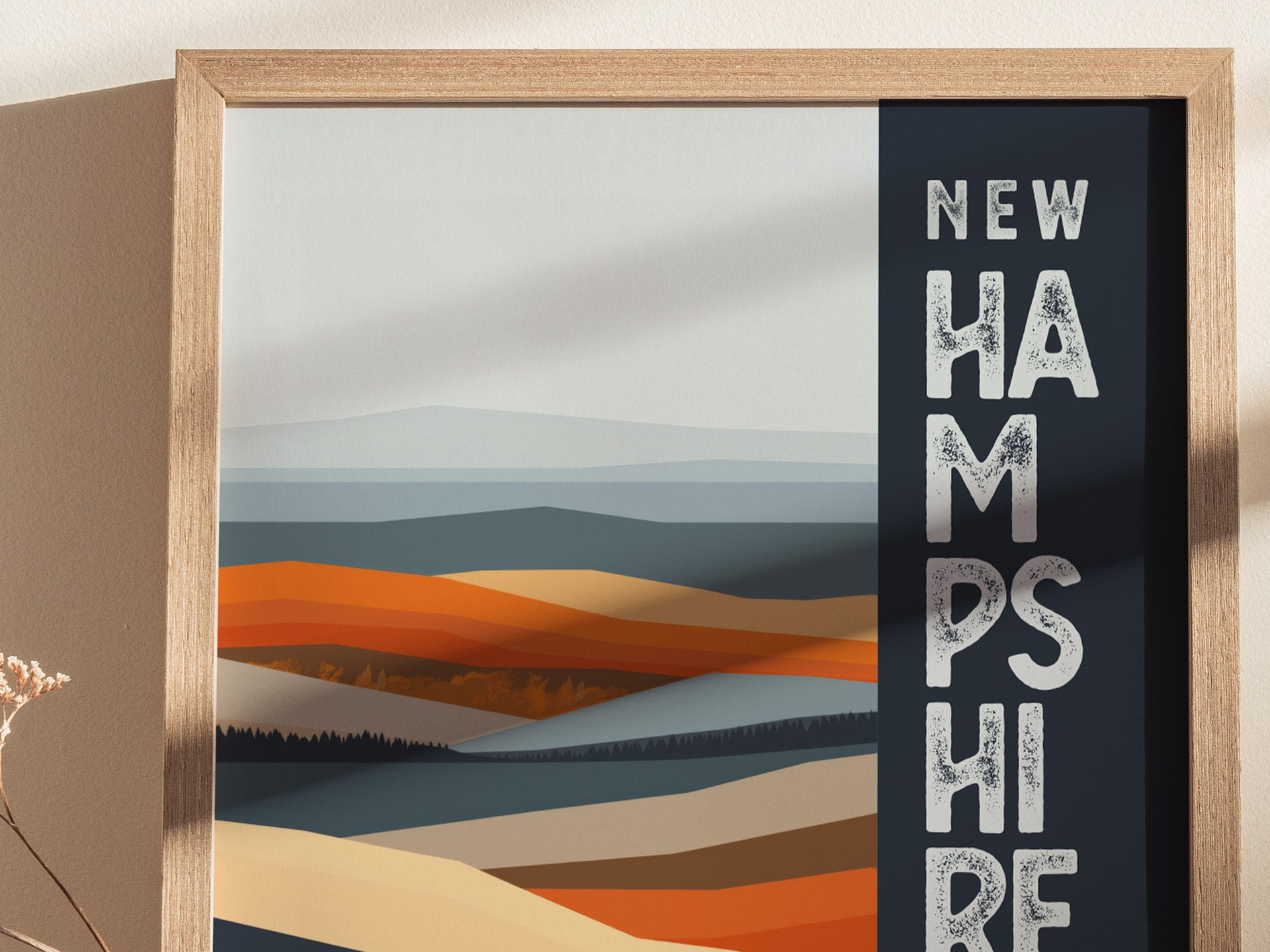 New Hampshire Granite State Poster | State Wall Art Print