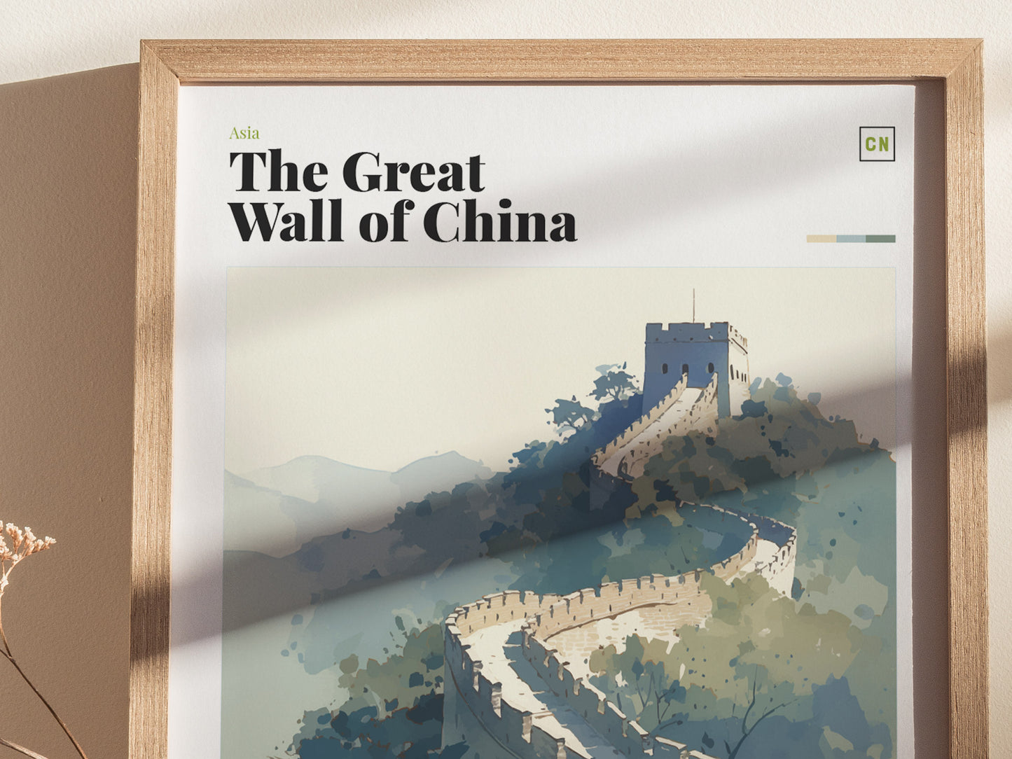 The Great Wall of China Poster | World Heritage Architecture Landmark Wall Art