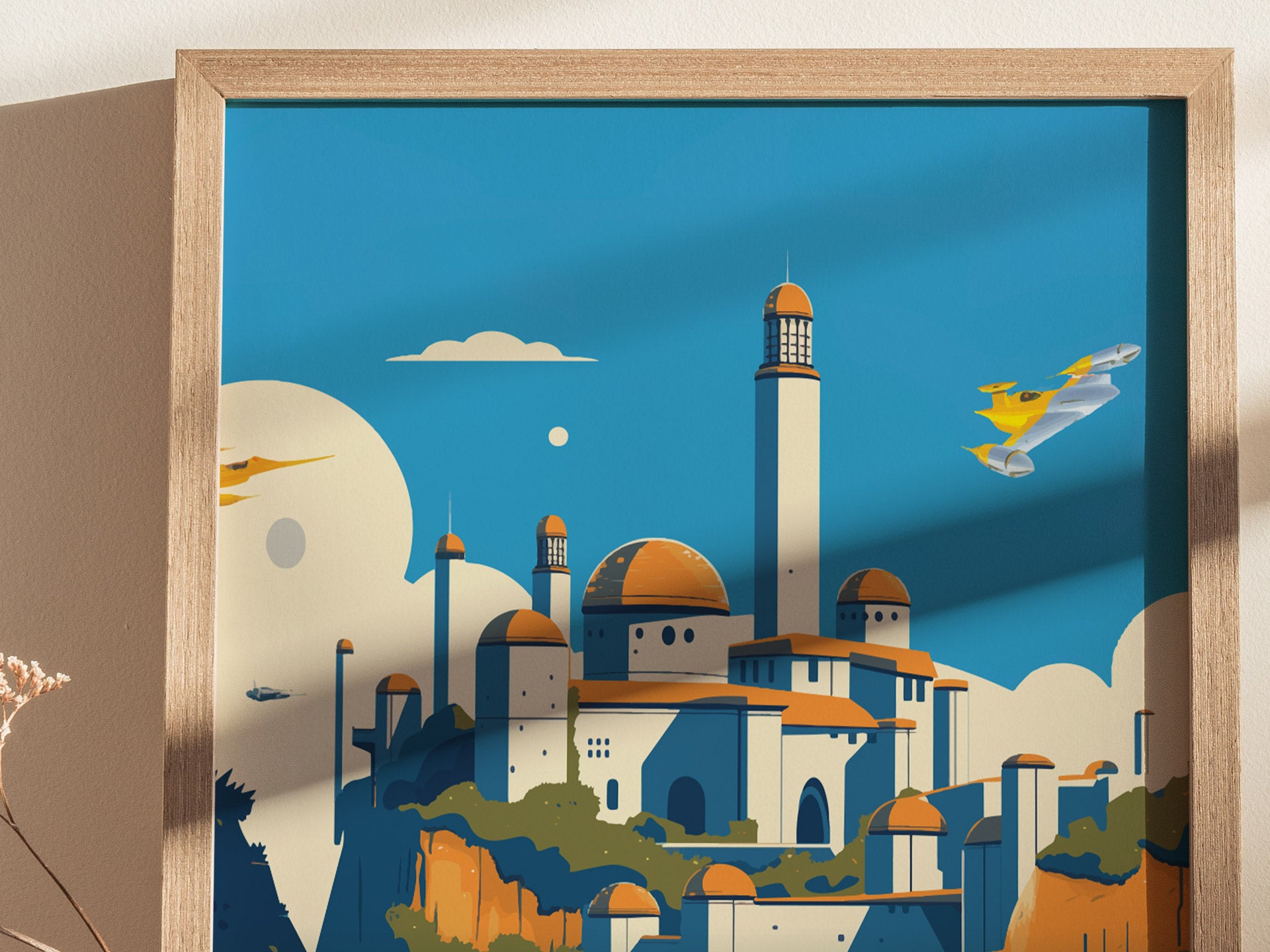 Star Wars Naboo Poster | Retro Sci-Fi Travel Wall Art