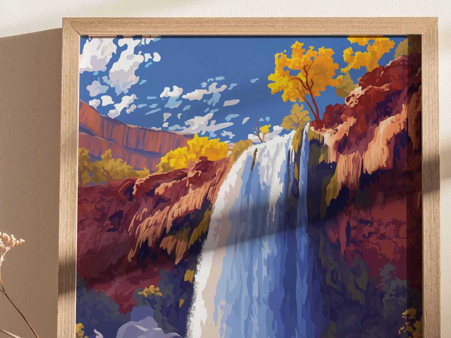 Havasu Falls Poster | Arizona Waterfall Nature Wall Art