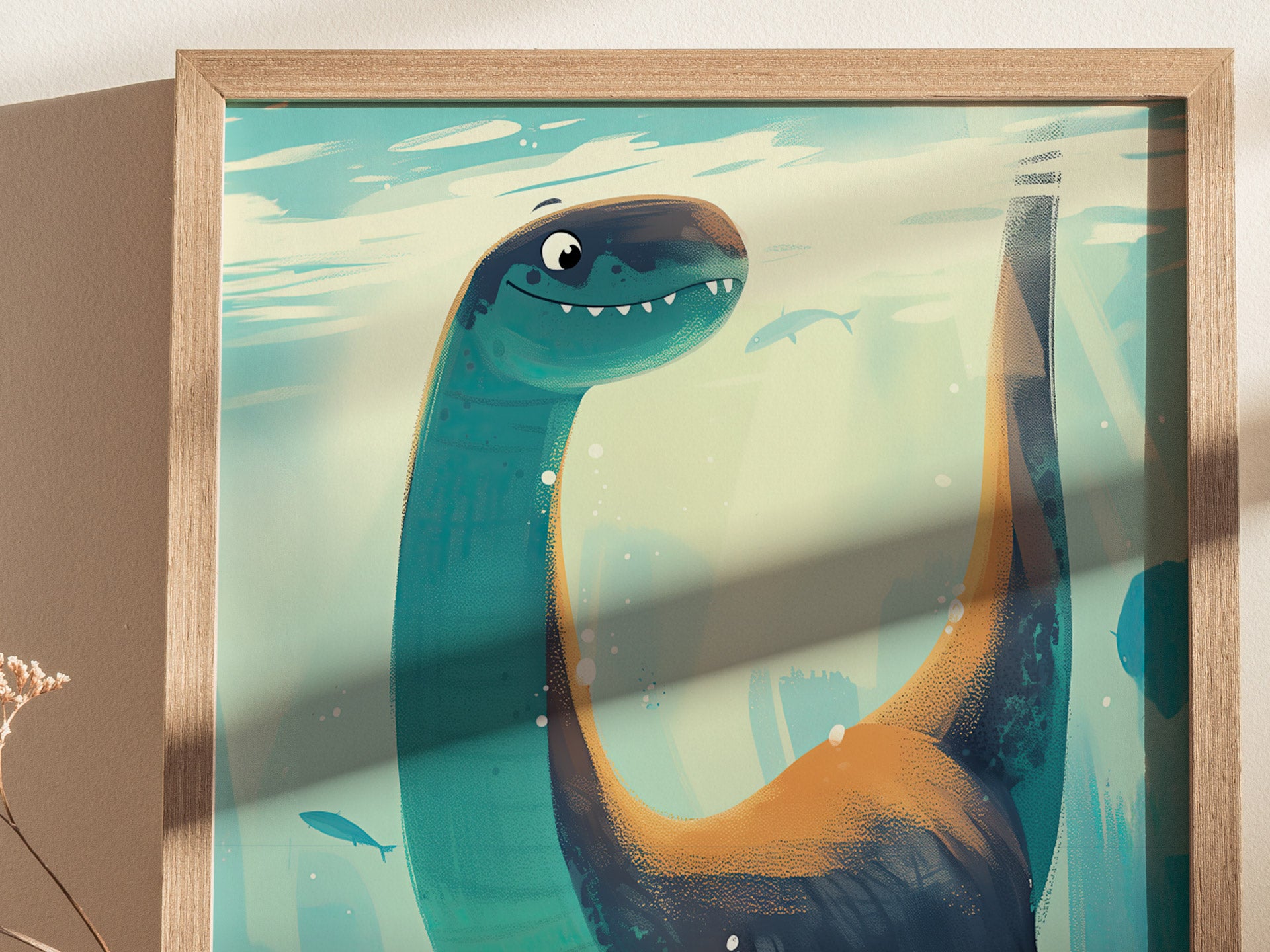 Nessie Poster | Cute Cryptid Loch Ness Wall Art Print