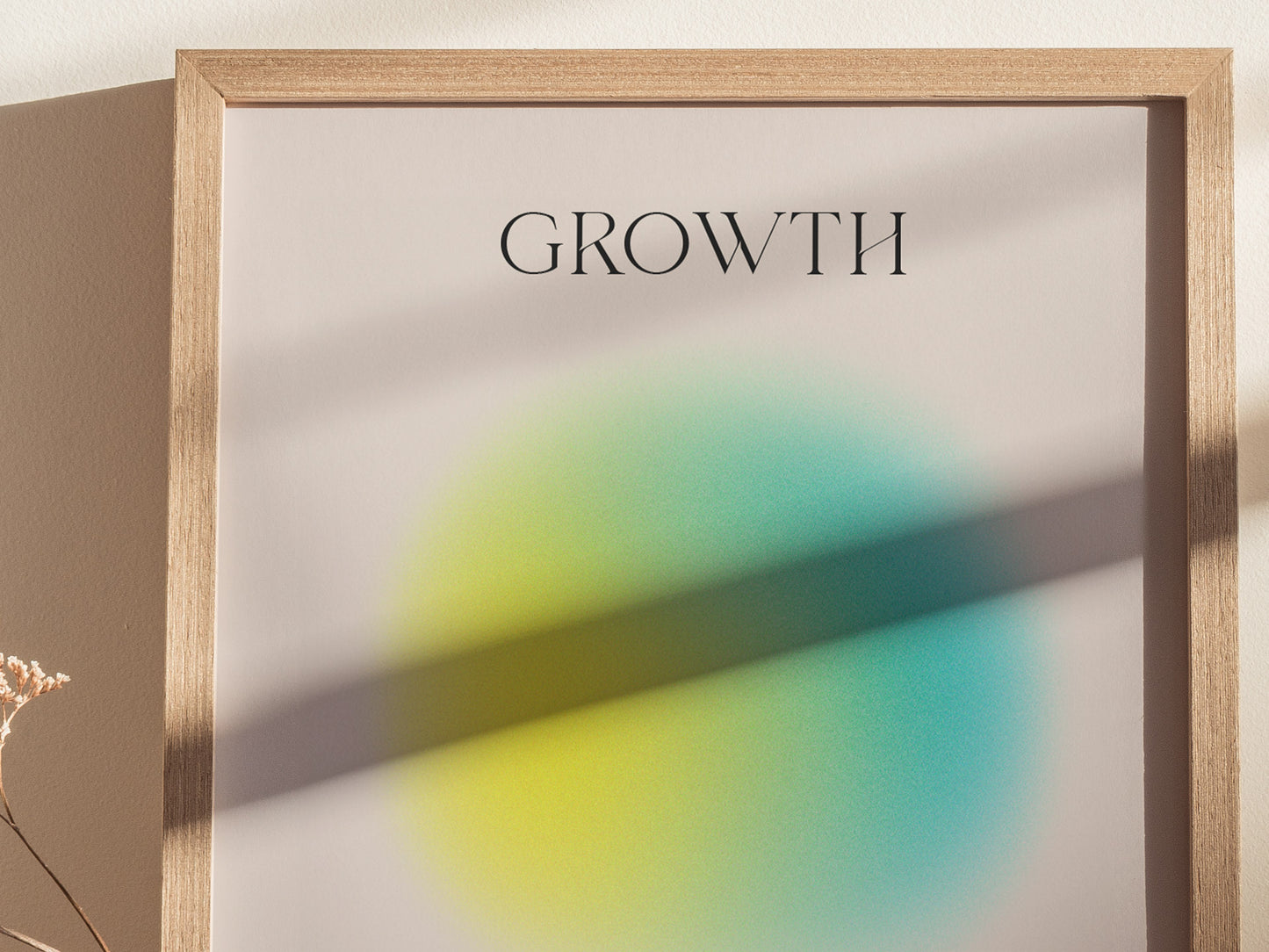 Growth Aura Poster | Minimalist Modern Typographic Wall Art