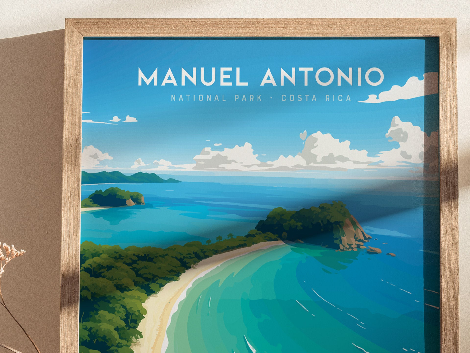 Manuel Antonio National Park Poster | Costa Rica Beach Jungle Wall