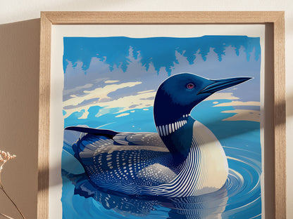 Common Loon Poster | Minnesota State Bird Wall Art | Framed or Unframed