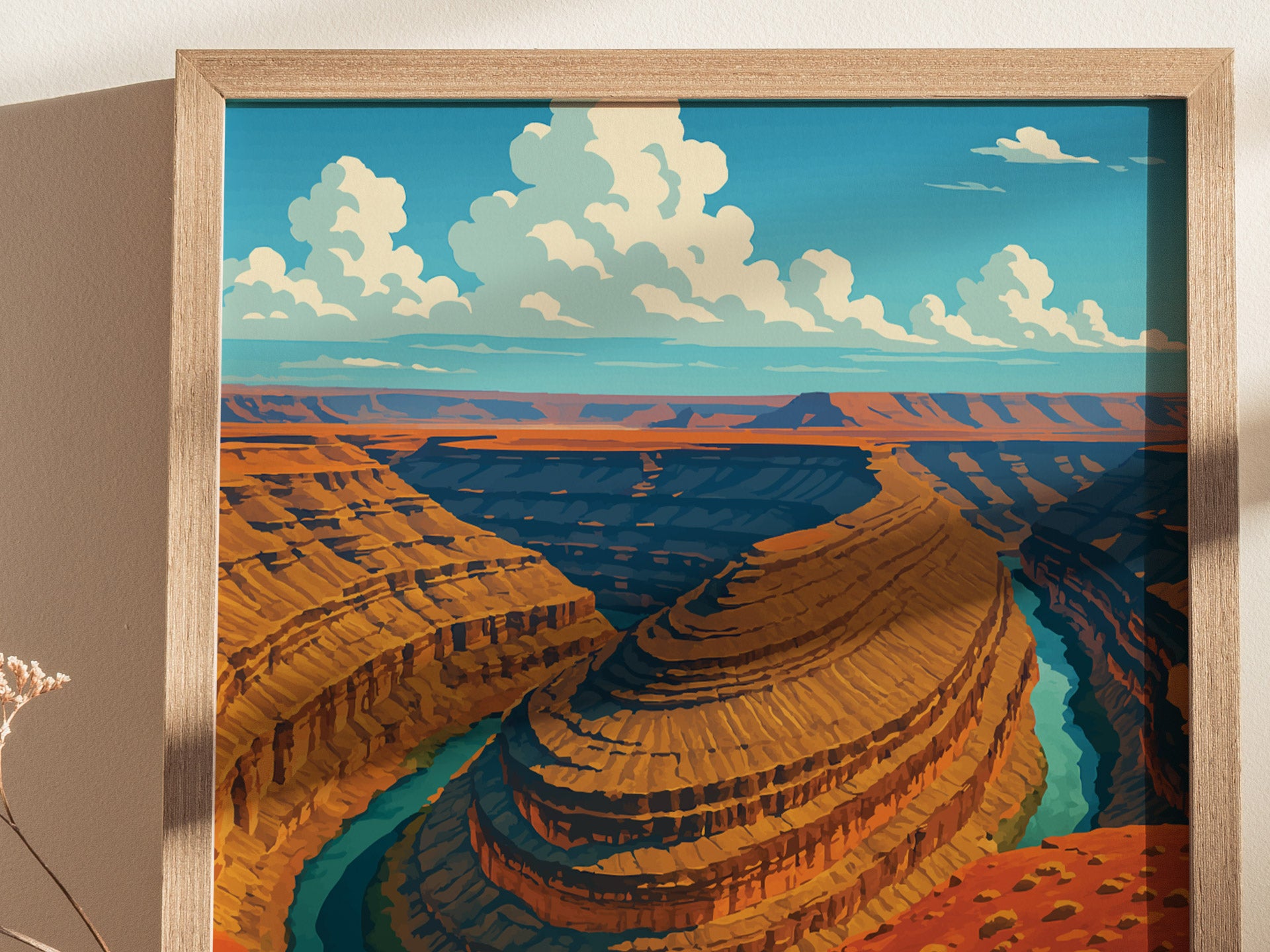 Goosenecks State Park Poster | Utah Desert Wall Art | Framed or Unframed