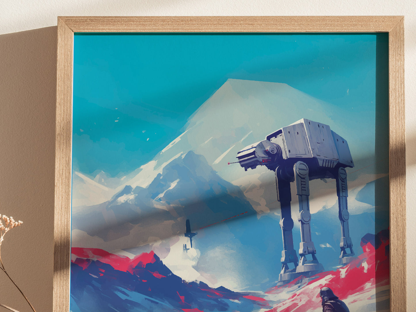 Star Wars Hoth Poster | Retro Sci-Fi Travel Wall Decor