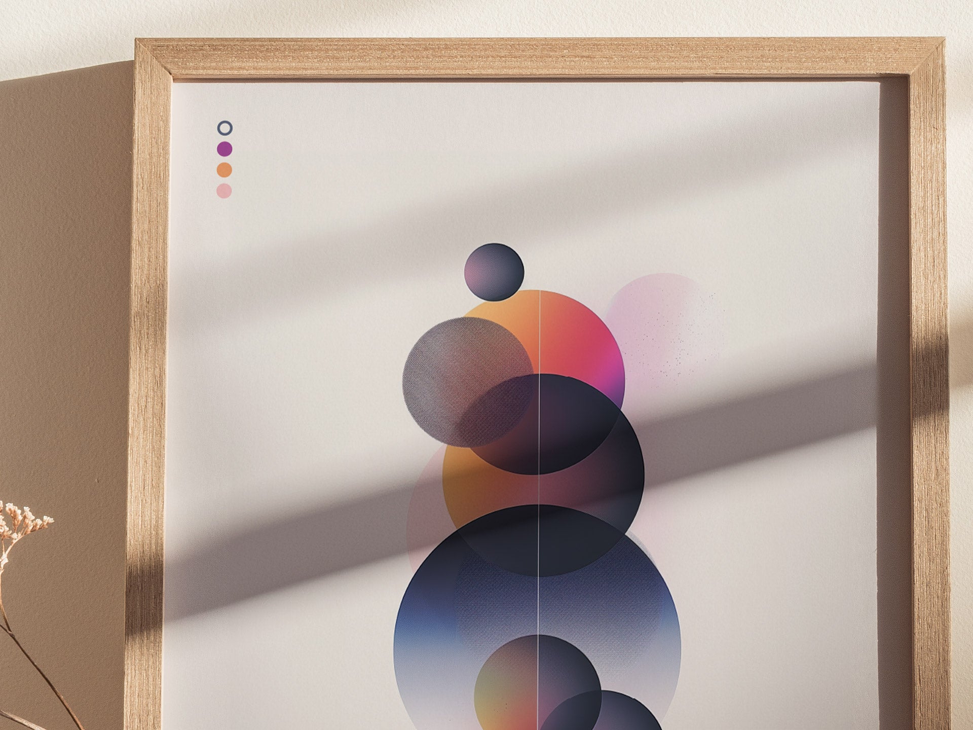 Spatial Spheres 01 Poster | Modern Abstract Art Minimalist Geometric