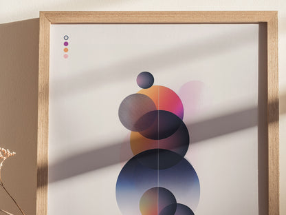 Spatial Spheres 01 Poster | Modern Abstract Art Minimalist Geometric