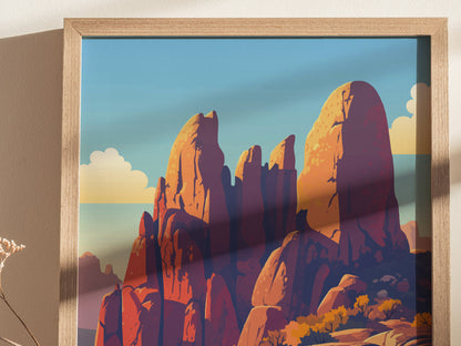 Pinnacles National Park Poster | California Rock Spires Wall Art