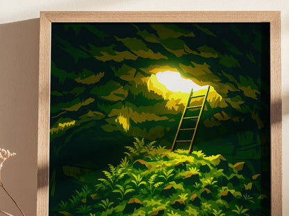 Lava Beds National Monument Poster | California Lava Tube Cave Wall Art