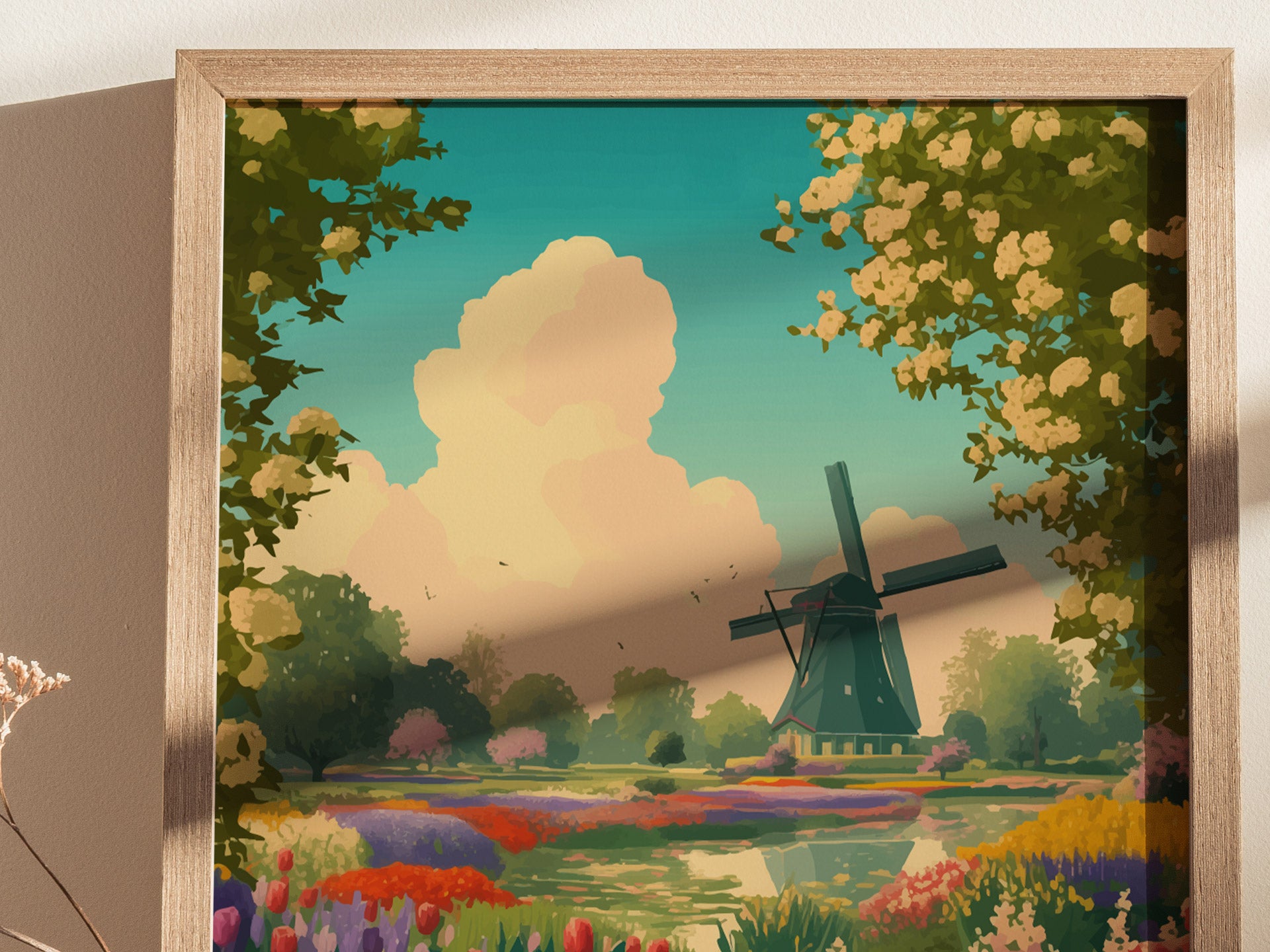 Keukenhof Gardens Poster | Dutch Tulip Garden Wall Art