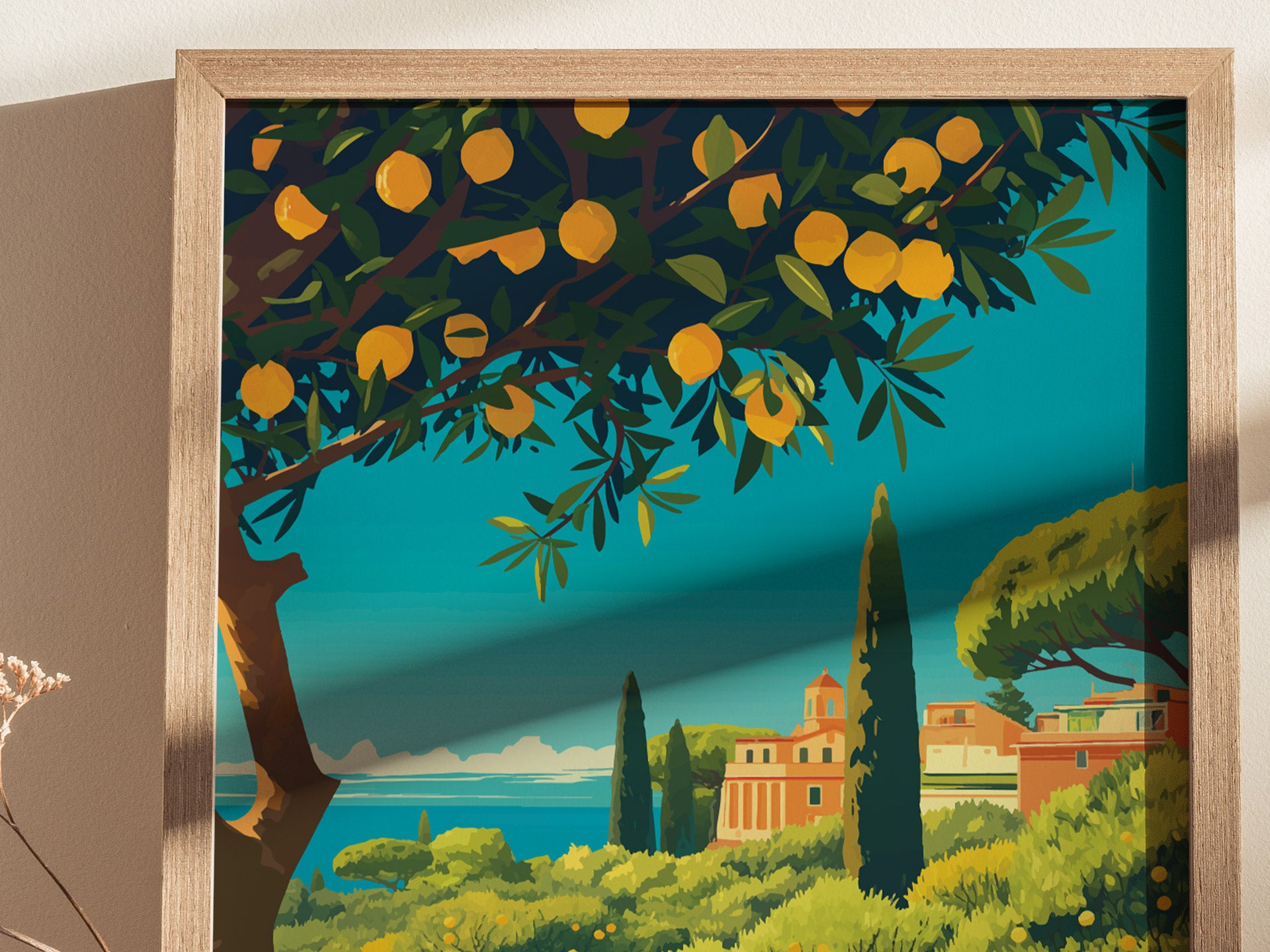 Sorrento Italy Poster | Lemon Coast Art Amalfi Travel Print