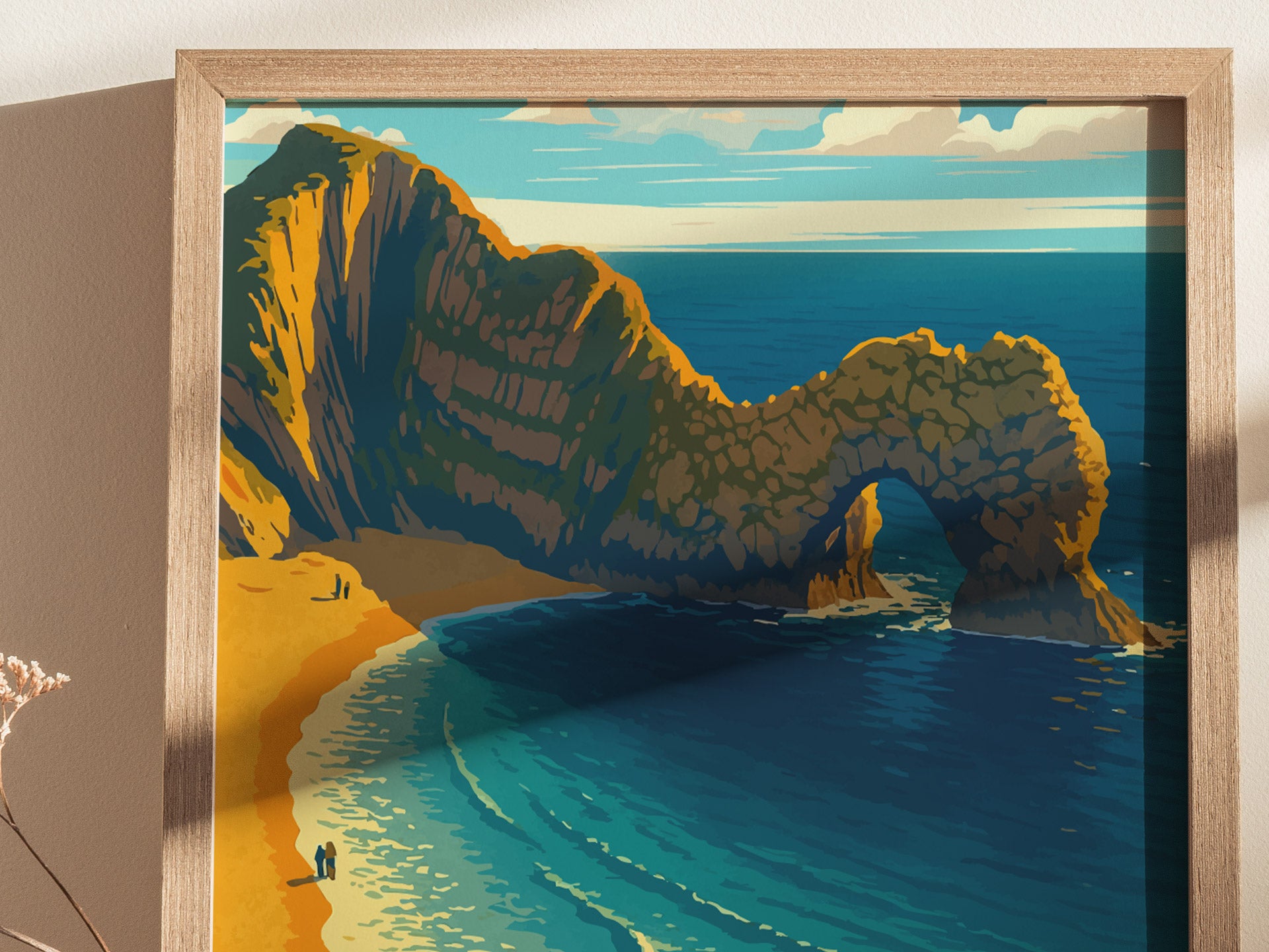 Durdle Door England Poster | Jurassic Coast Sea Arch Wall Art | Framed or Unframed
