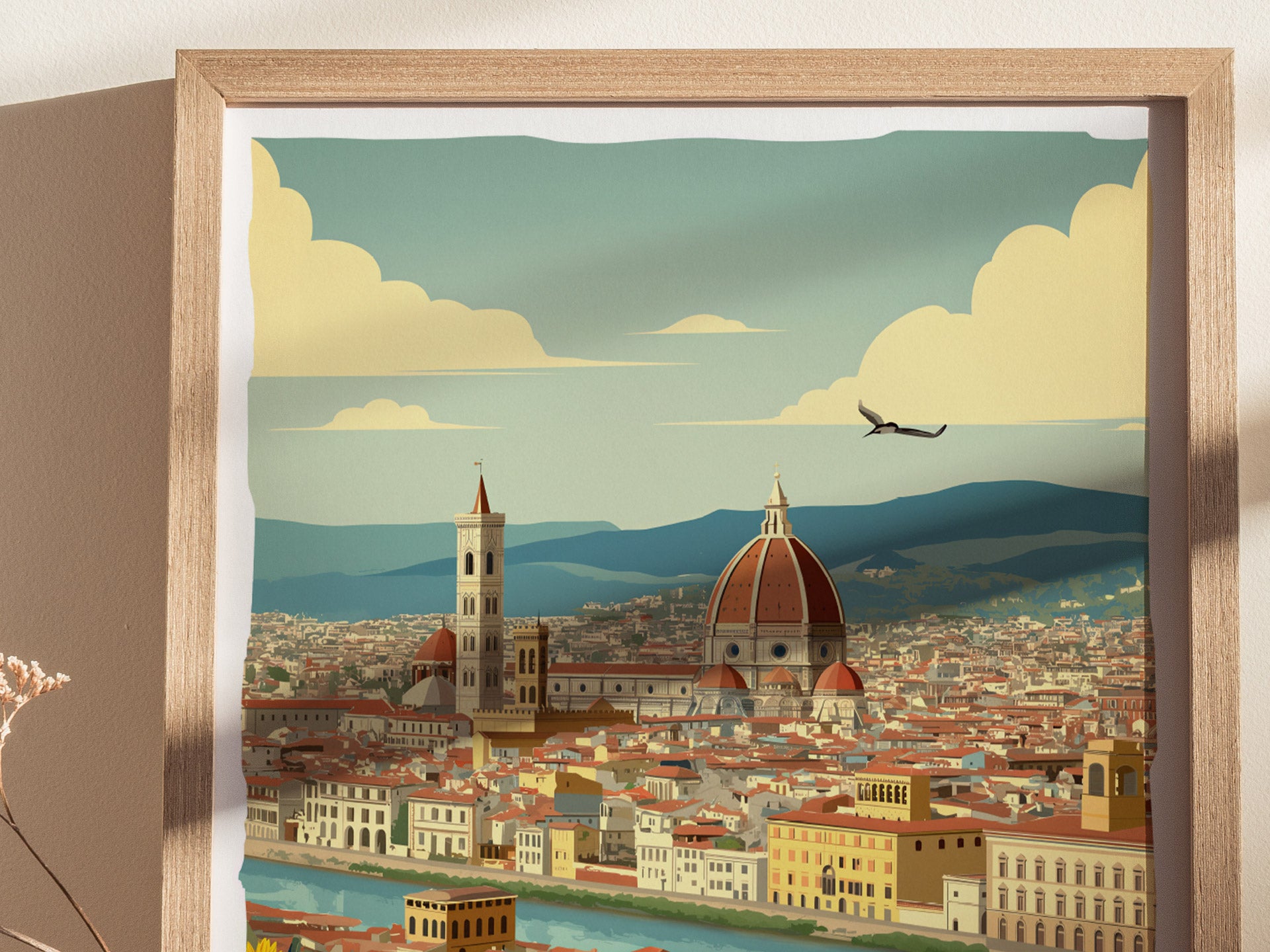Florence Italy Poster | Europe Travel Print Wall Art | Framed or Unframed