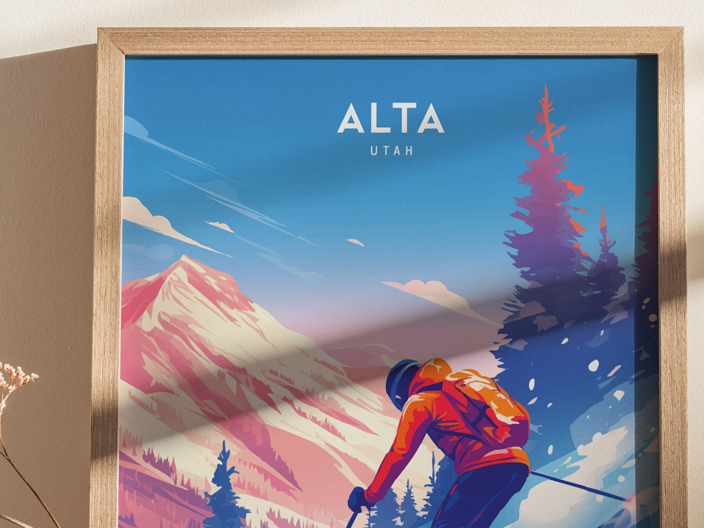 Alta Ski Area Poster | Utah Skiing Resort Wall Art | Framed or Unframed