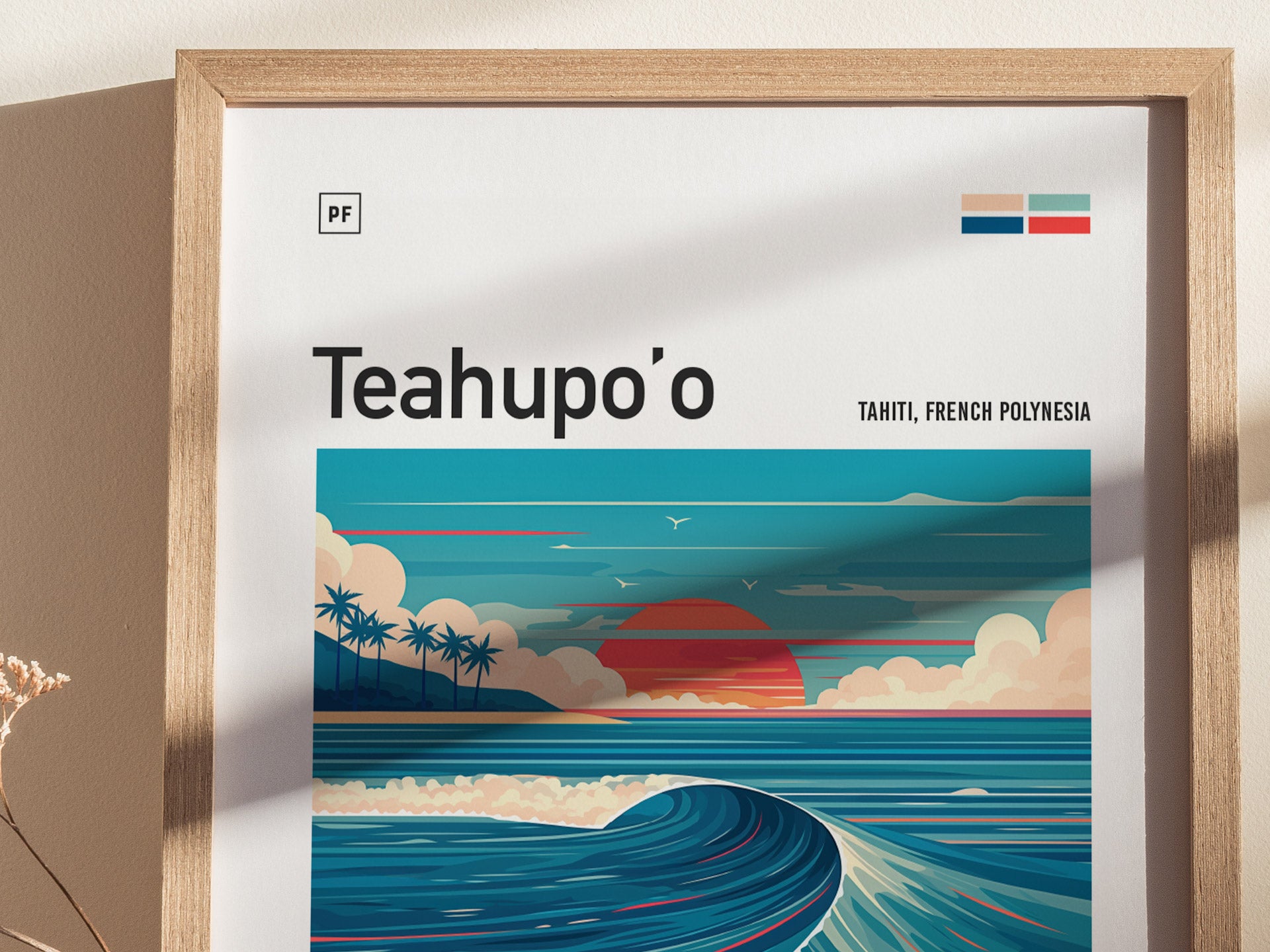 Teahupo'o Poster | Tahiti Surf Spot Art | Legendary Wave Wall Decor