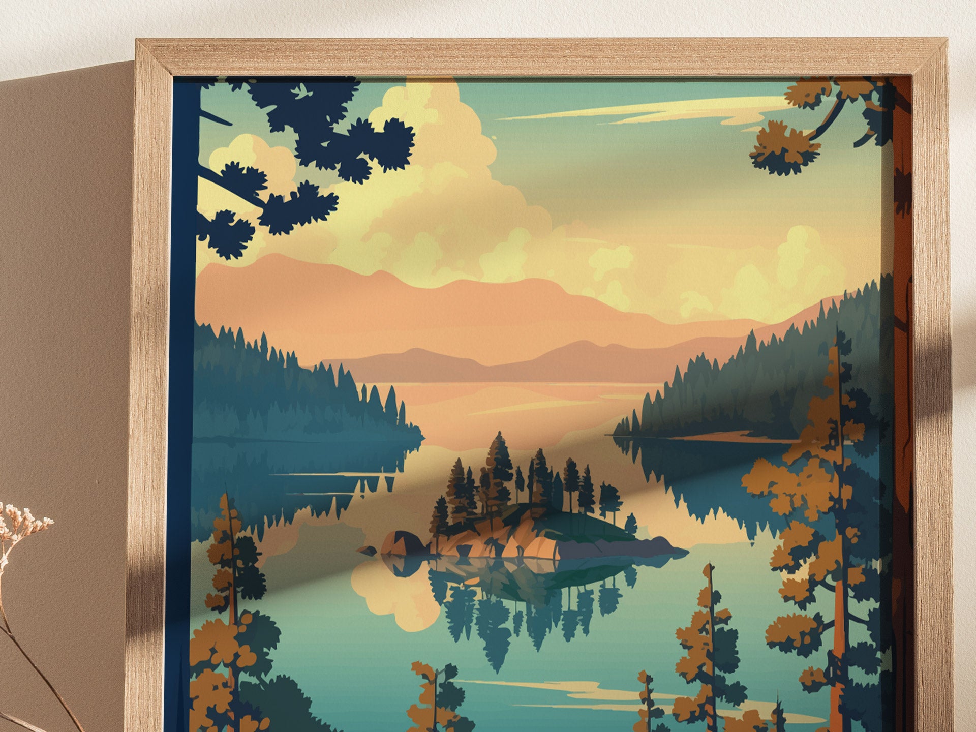 Emerald Bay State Park Poster | Lake Tahoe California Wall Art | Framed or Unframed