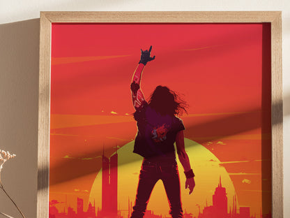 Night City Cyberpunk Poster | Johnny Silverhand Wall Art