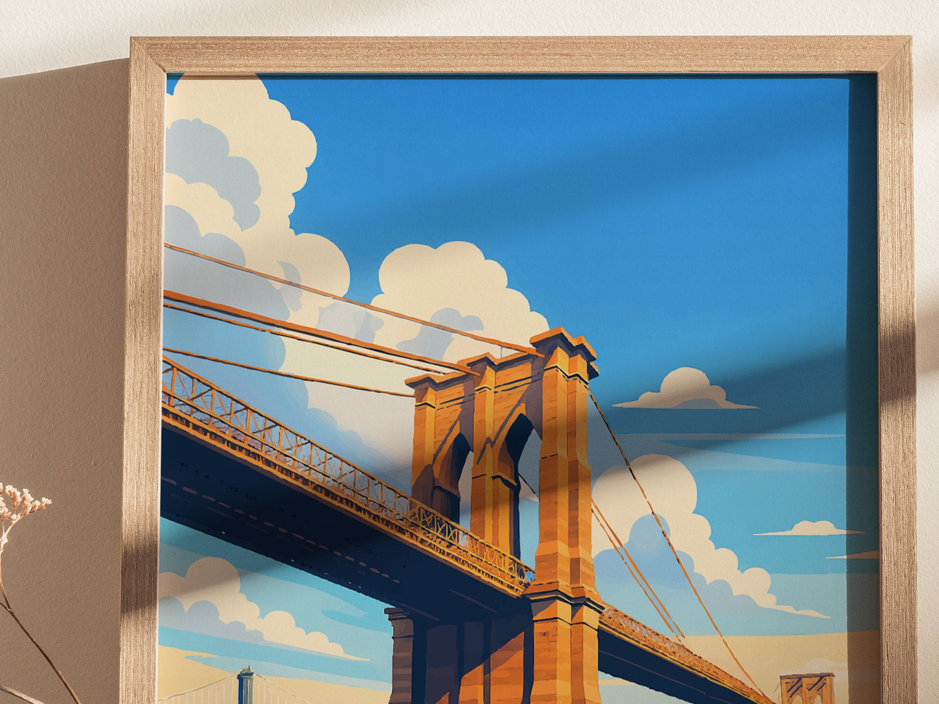 Brooklyn Bridge NYC Poster | Iconic New York Wall Art | Framed or Unframed