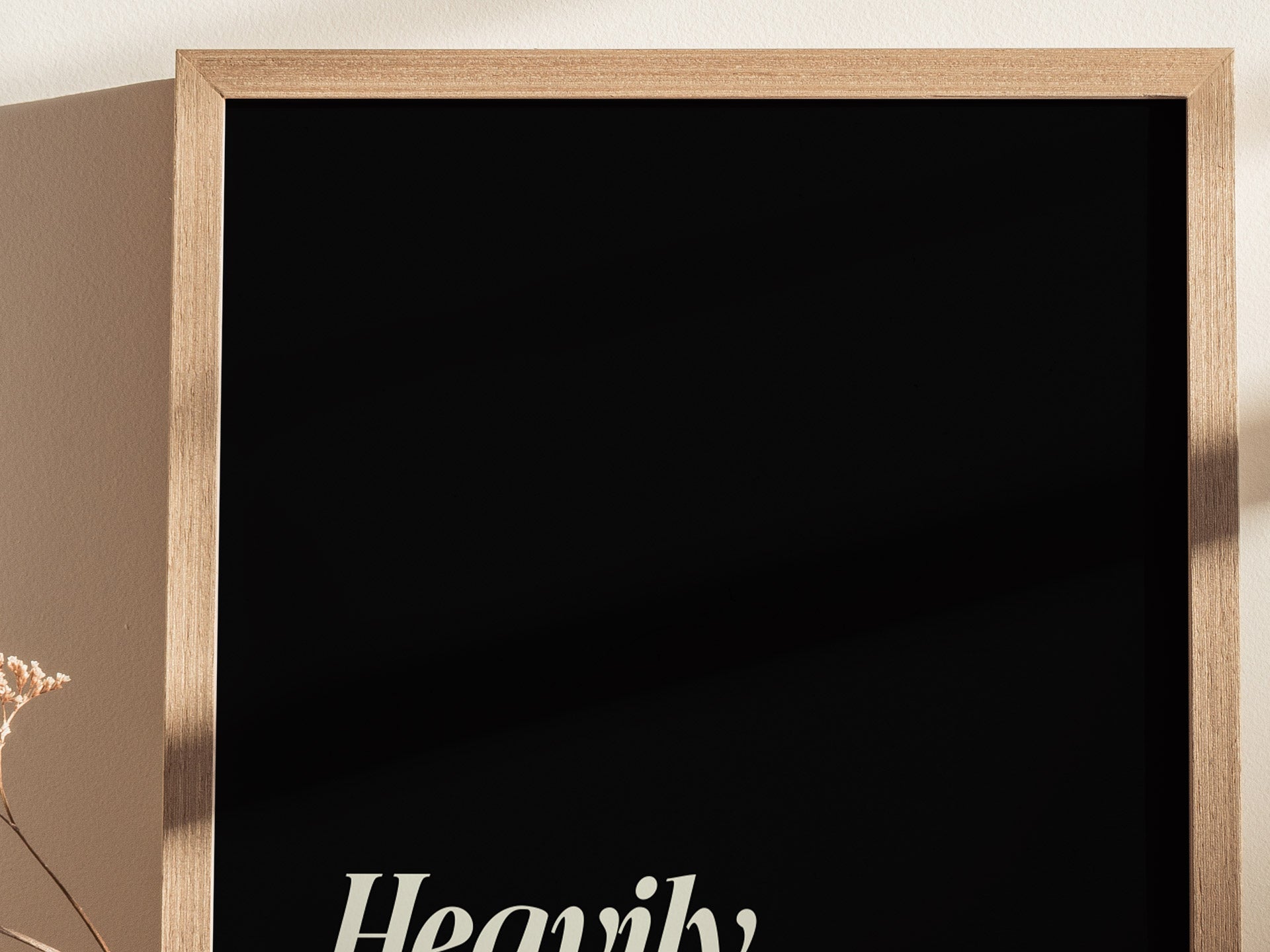 Heavily Caffeinated Poster | Coffee Lover Typography Wall Art