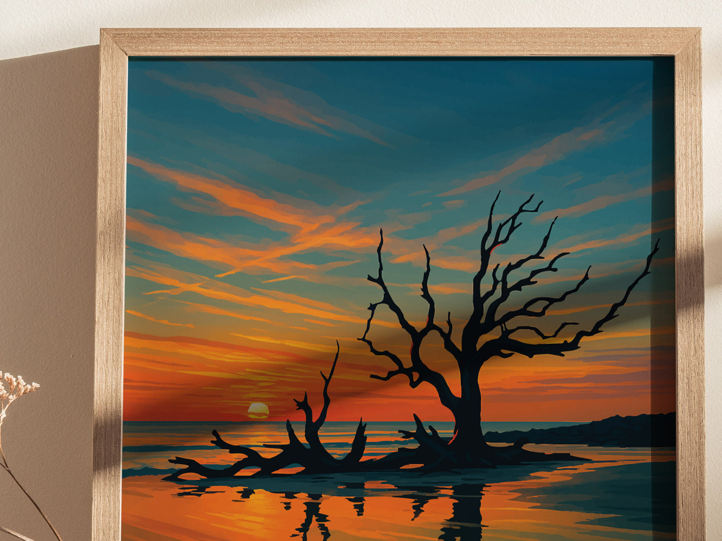 Driftwood Beach Poster | Jekyll Island Georgia Coastal Wall Art | Framed or Unframed
