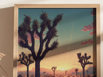 Joshua Tree National Park Poster | Desert Travel Print Wall Art