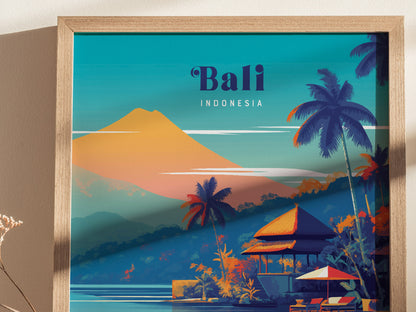 Uluwatu Poster | Bali Indonesia Surf Art | Surfer Gift