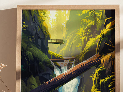 Sol Duc Falls Poster | Olympic National Park Wall Art