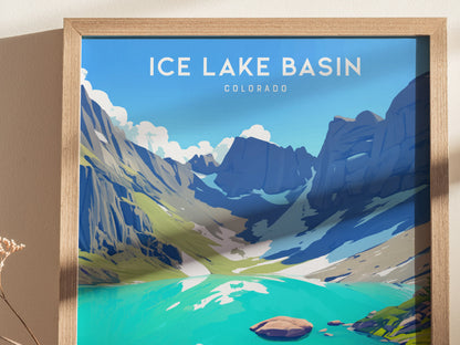 Ice Lake Basin Poster | Colorado Alpine Lake Wall Art