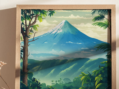 Monteverde Costa Rica Poster | Arenal Volcano View Wall Art