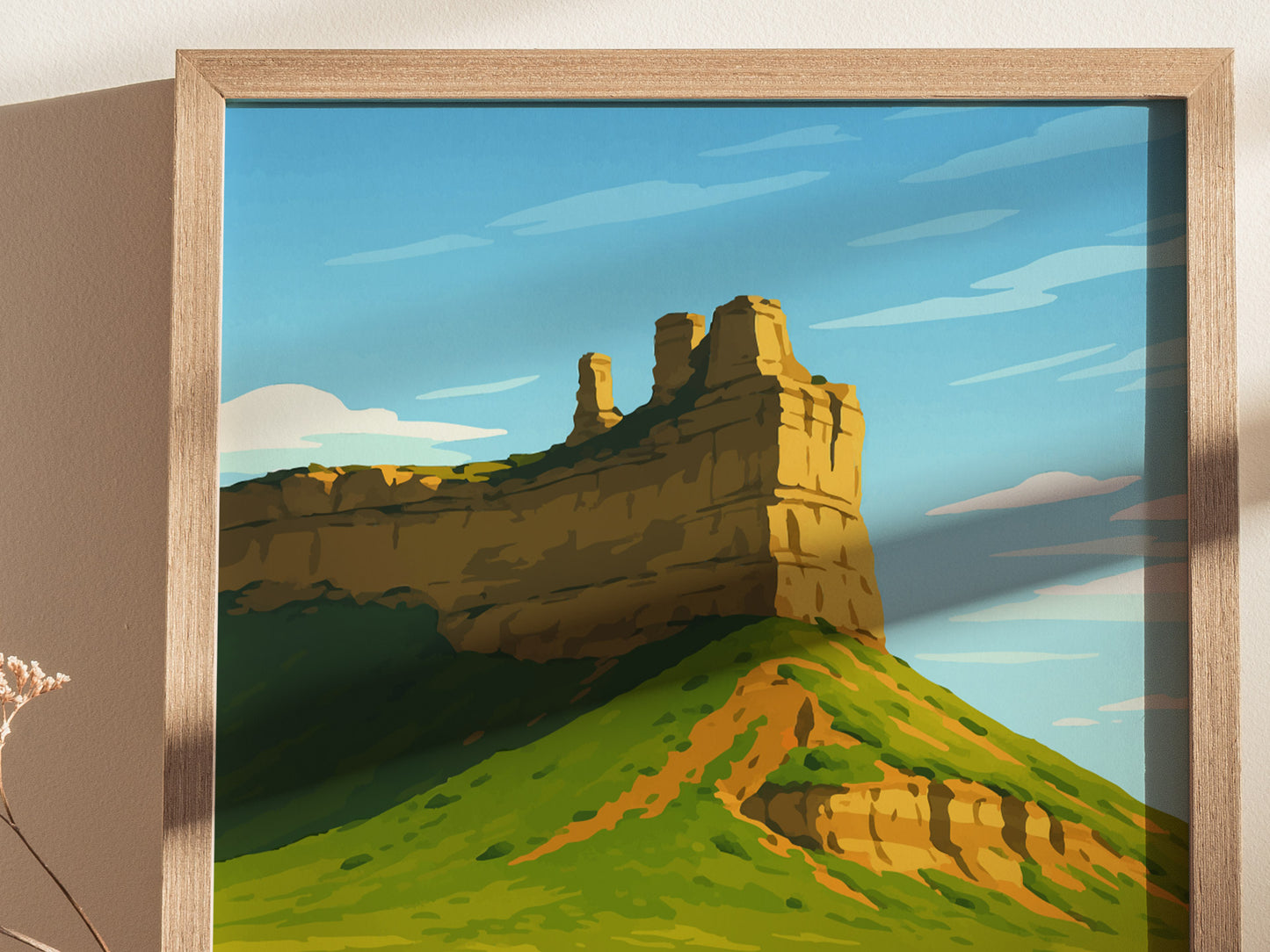 Scotts Bluff National Monument Poster | Nebraska, Oregon Trail Wall Art