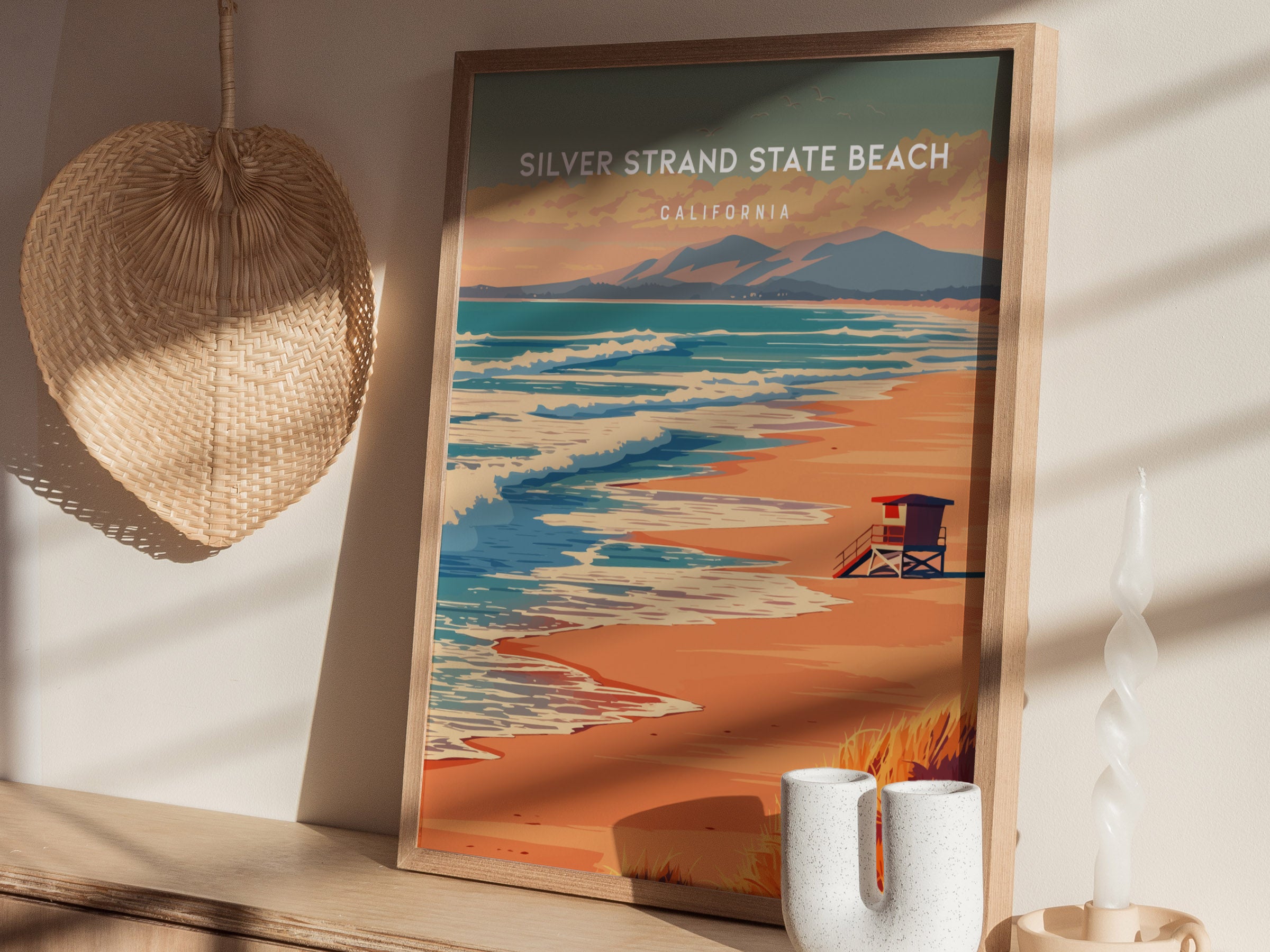 Silverstrand Beach, Ventura County Poster | Golden Shore & Ocean