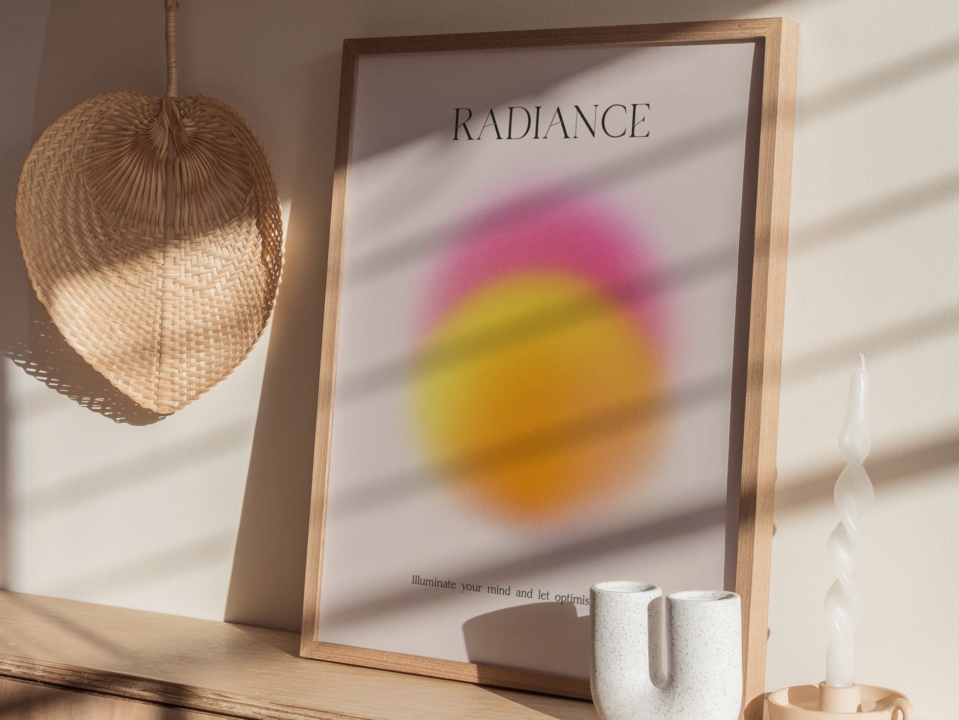 Radiance Aura Poster | Trendy Minimalist Abstract Wellness Wall Art