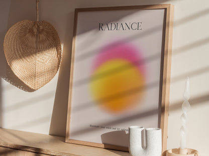 Radiance Aura Poster | Trendy Minimalist Abstract Wellness Wall Art