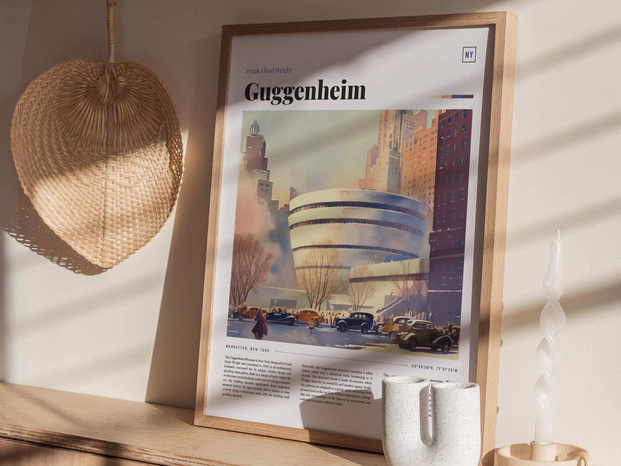 Guggenheim Museum Architecture Poster | Frank Lloyd Wright Wall