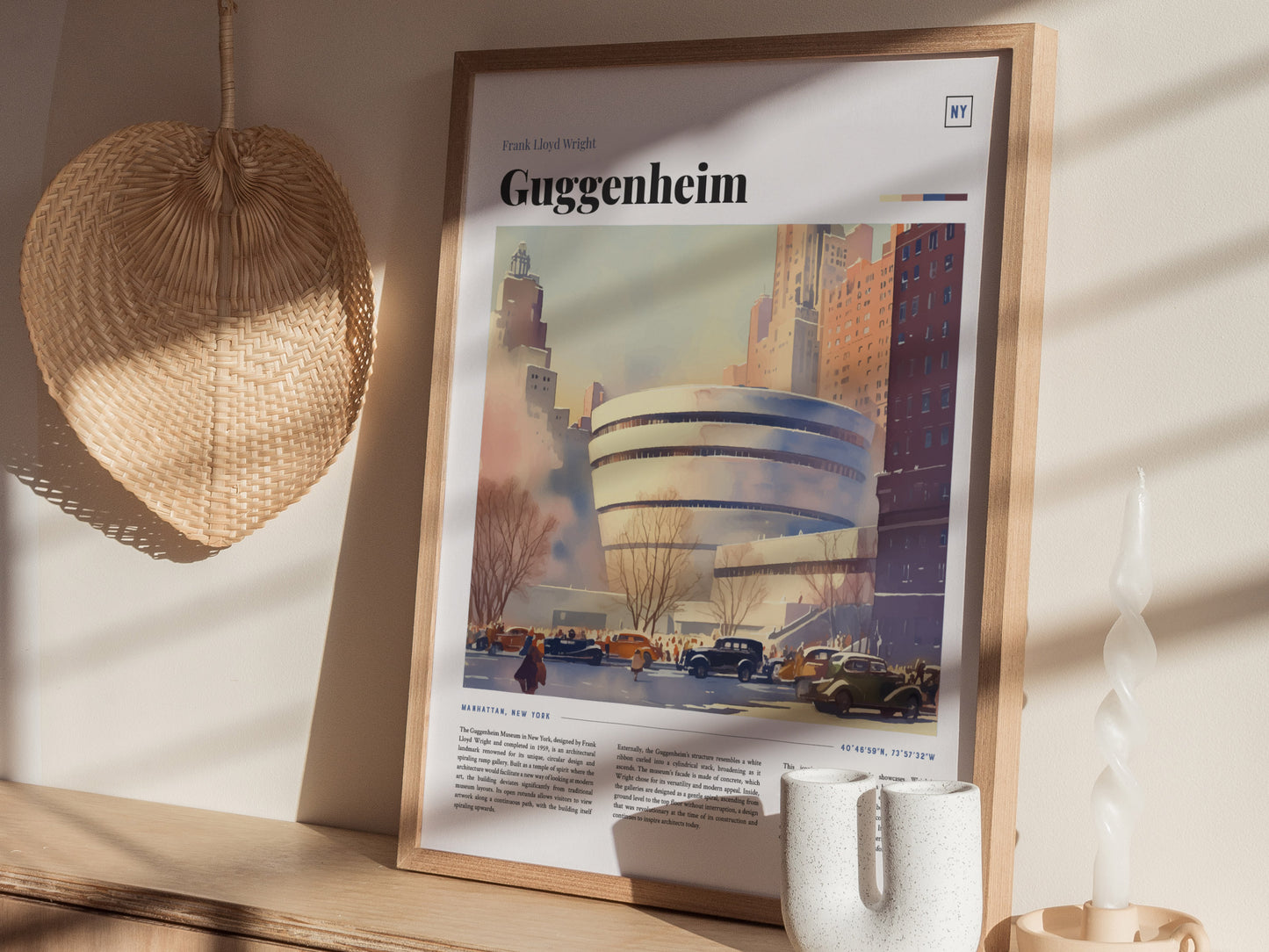 Guggenheim Museum Architecture Poster | Frank Lloyd Wright Wall Art