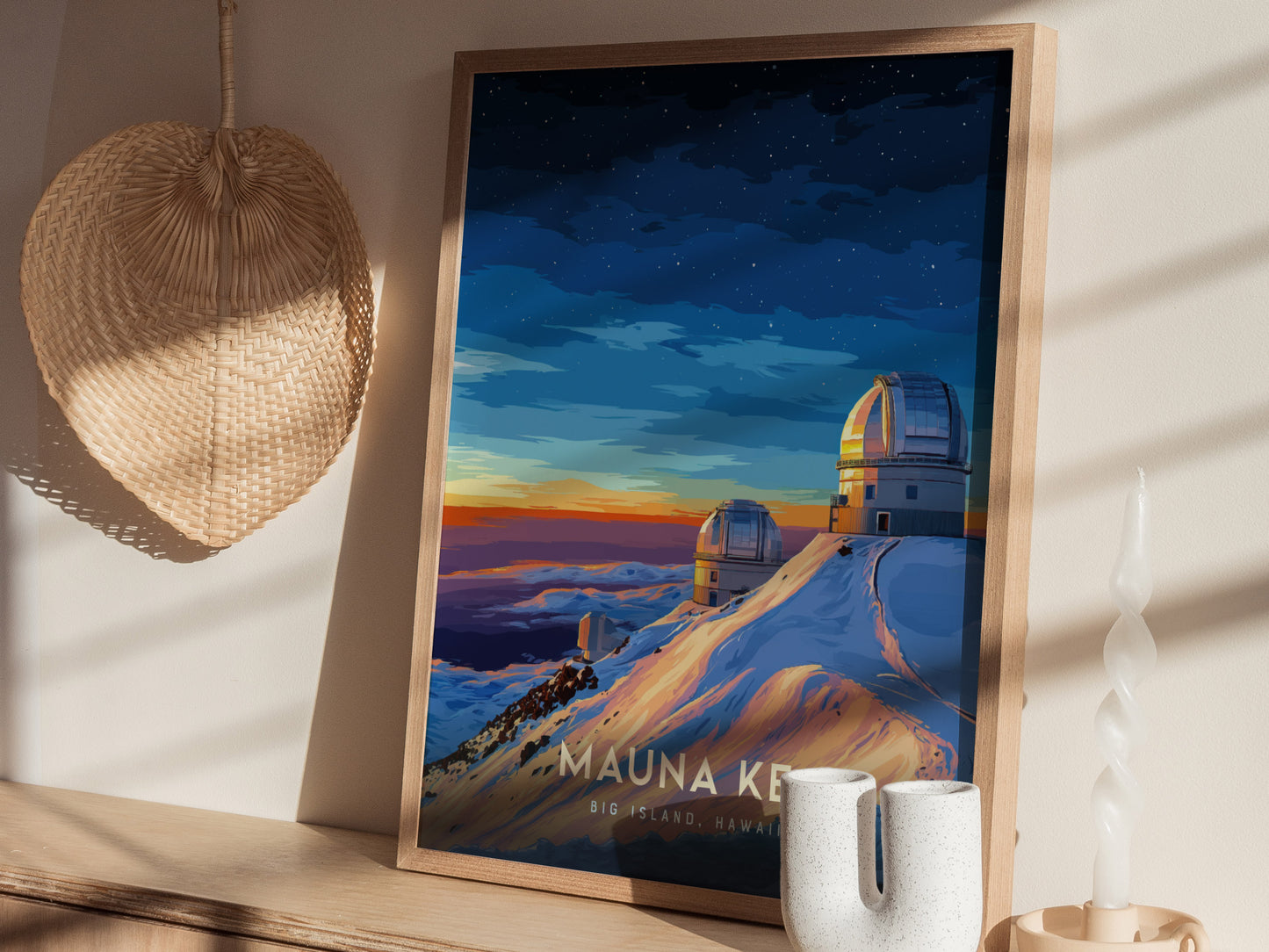 Mauna Kea Observatories Poster | Big Island Hawaii Wall Art
