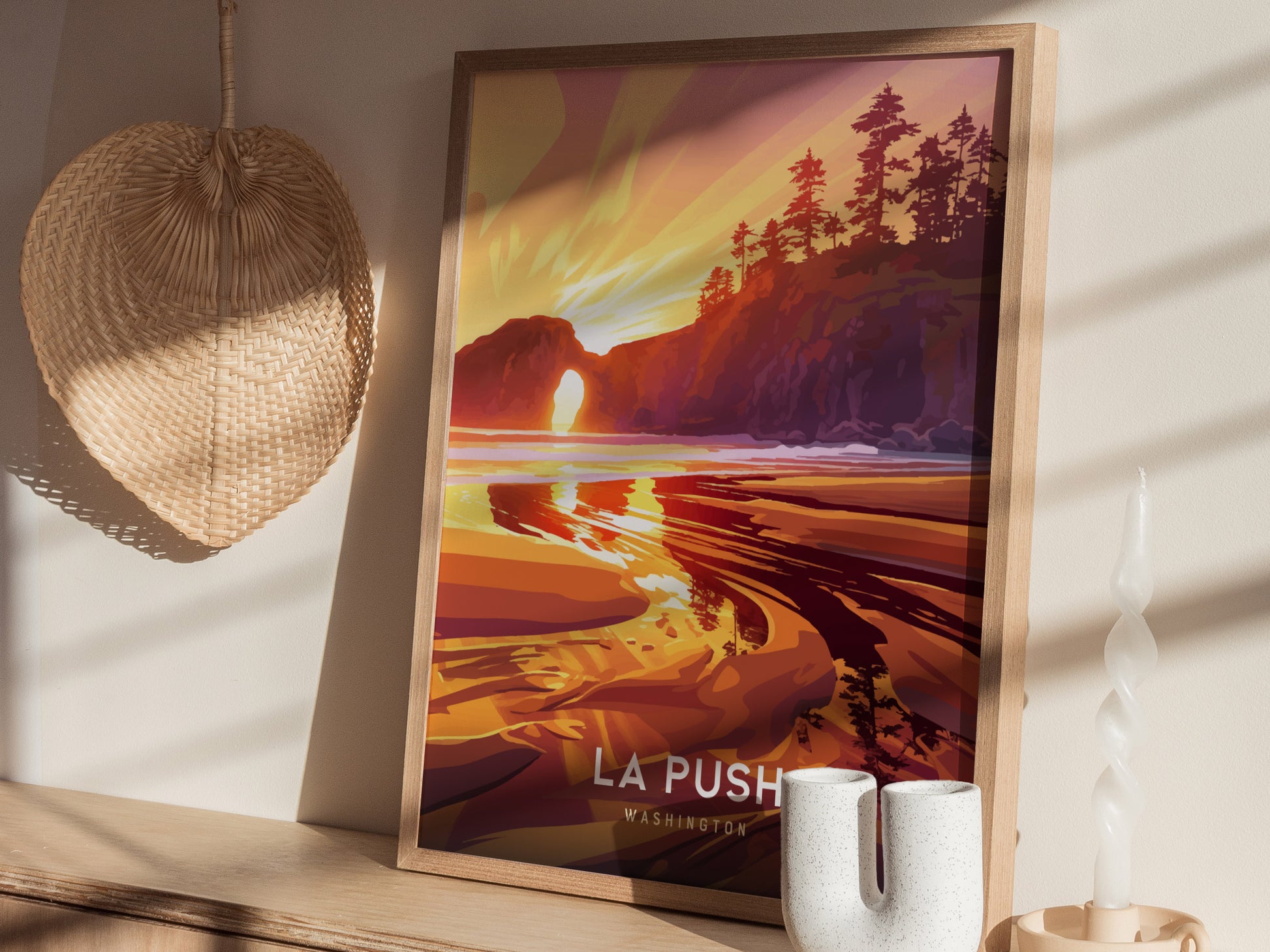 La Push Poster | Washington Olympic Coast Sea Stacks Wall Art