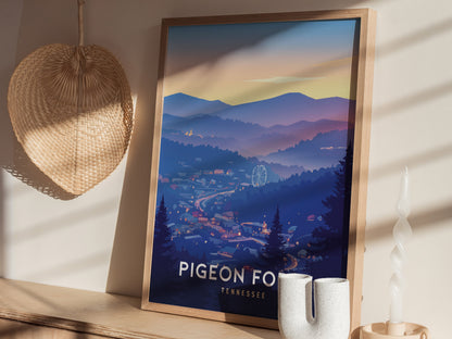 Pigeon Forge Tennessee Poster | Smoky Mountains Wall Art Print