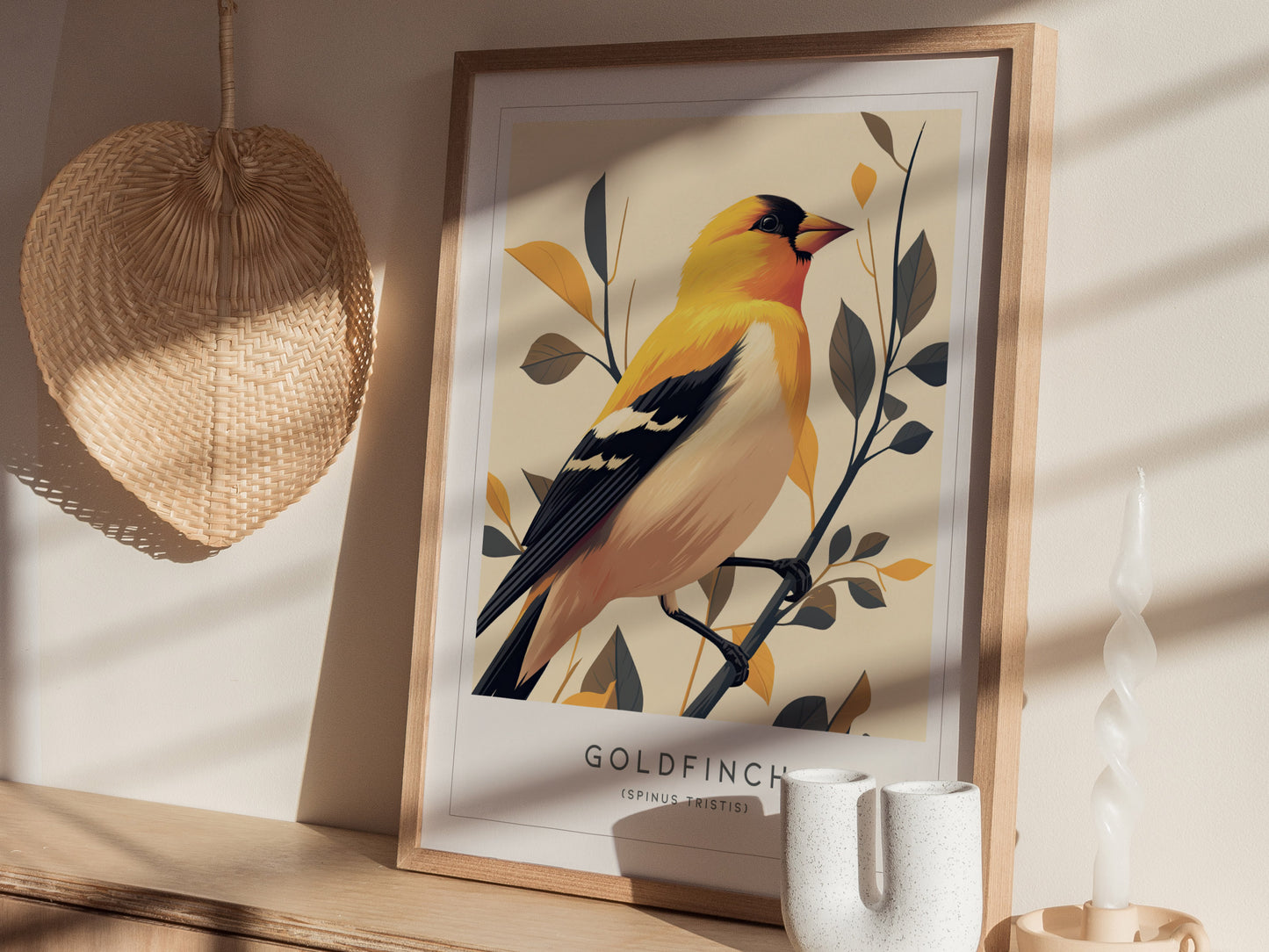 Goldfinch Audubon Print | Modern Bird Lover Wall Art | Framed or Unframed