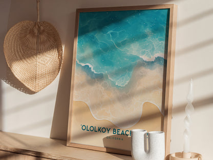 Ololkoy Beach Park Poster | Oxnard California Coastal Wall Art Print