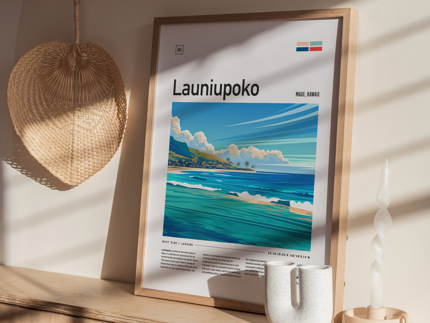 Launiupoko Maui Poster | Lahaina Surf Spot Wall Art