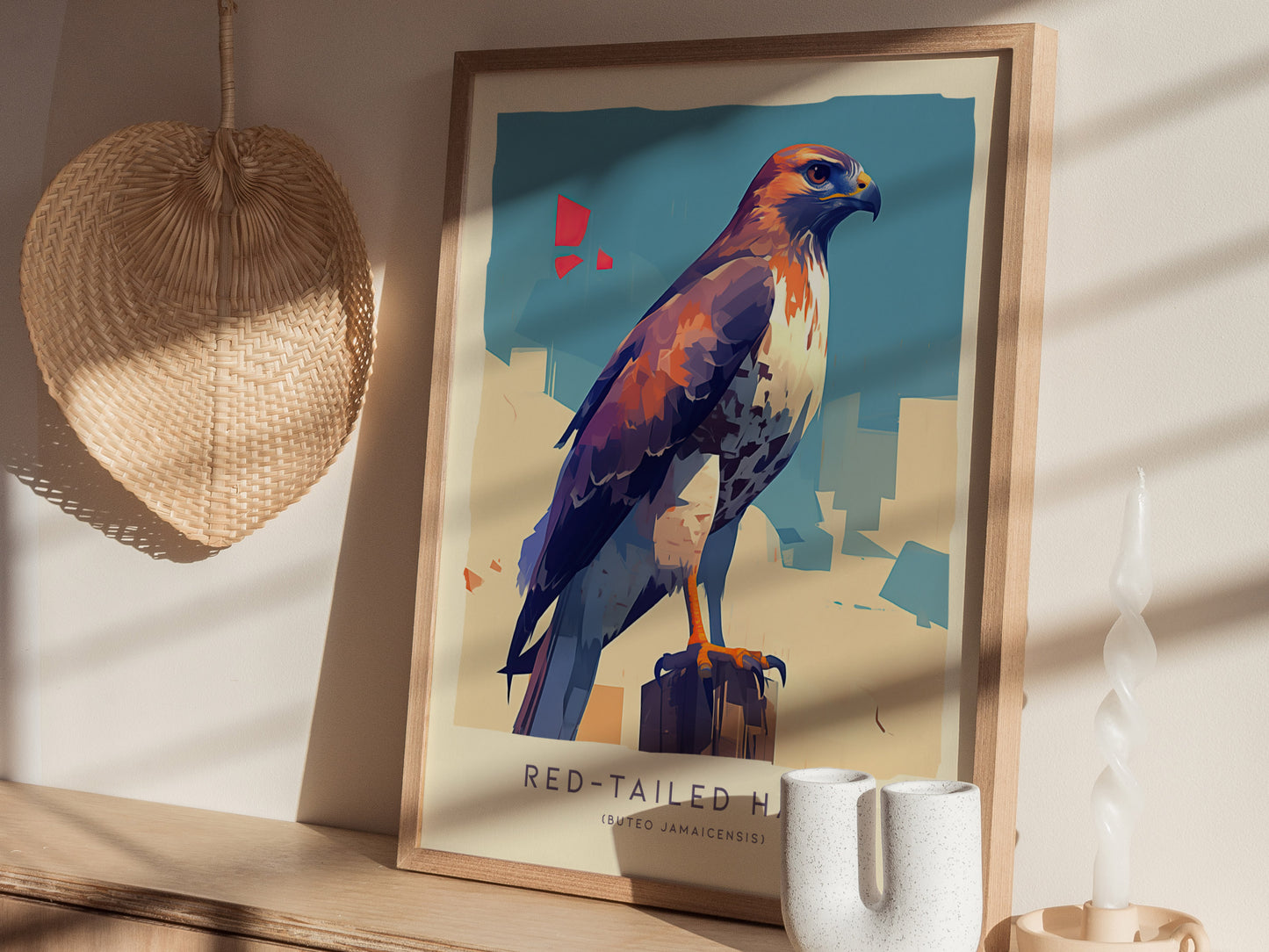 Red-Tailed Hawk Poster | Bird of Prey Art | Wildlife Nature Gift