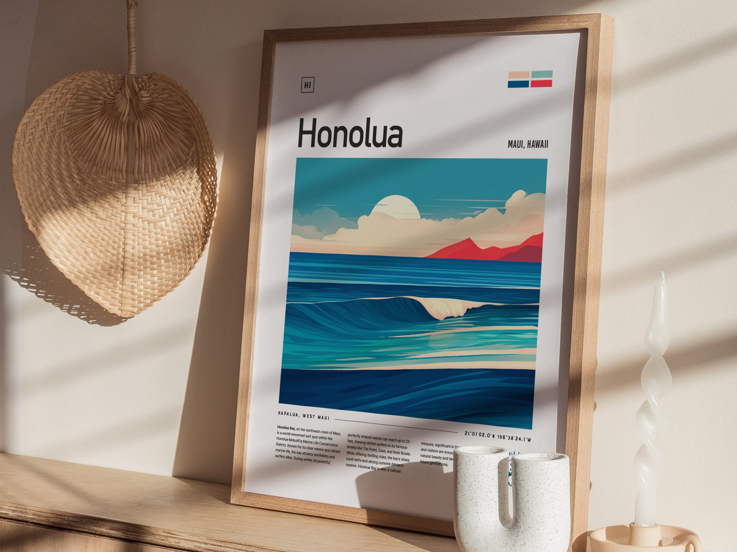 Honolua Bay Poster | Maui Surf Spot Wall Art Print